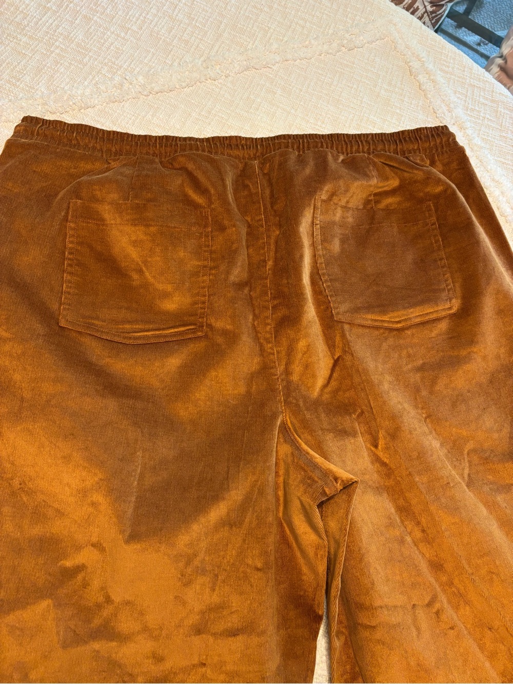 d&co. Heritage Women’s Casual Corduroy Drawstring Pants - Brown - Picture 2 of 7